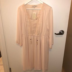 Cream/light blush colored dress, NWT